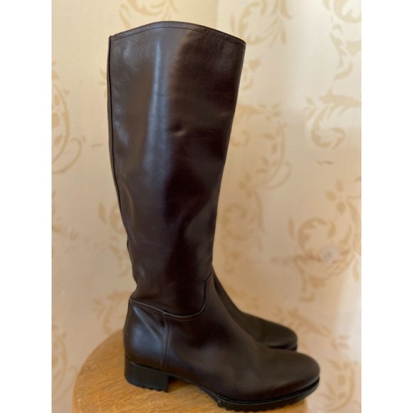 Ladies Size 39 Italy Bottega Veneta Lug-Sole Leather Tall Boots Black Boots Wo
